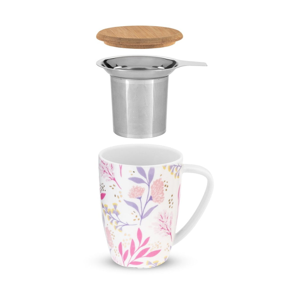 
                      
                        Pinky Up Tea Bailey: Botanical Bliss Ceramic Tea Mug & Infuser, 12oz - lily & onyx
                      
                    