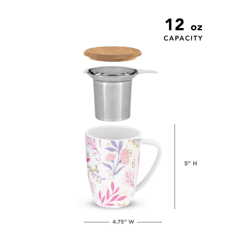 
                      
                        Pinky Up Tea Bailey: Botanical Bliss Ceramic Tea Mug & Infuser, 12oz - lily & onyx
                      
                    