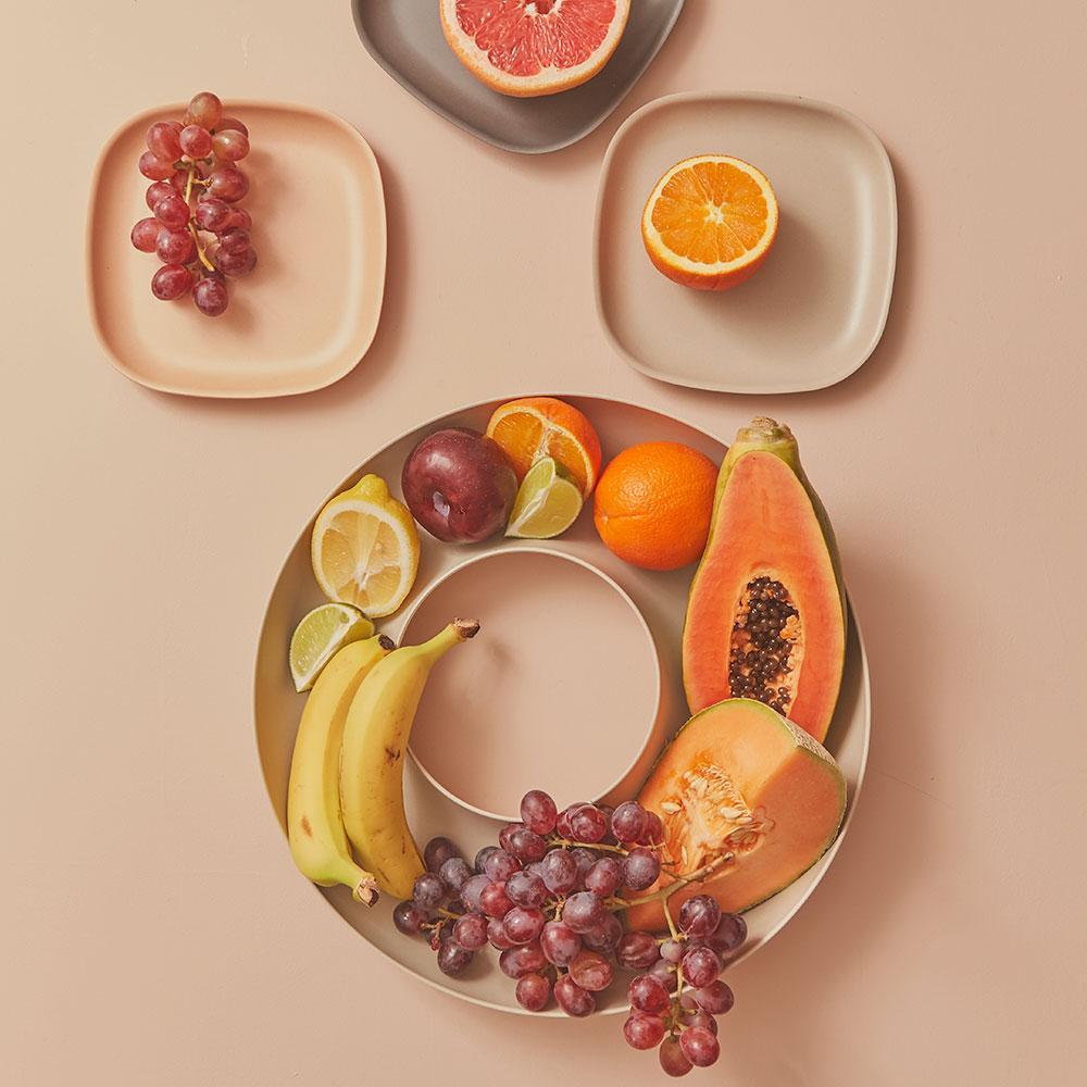 EKOBO Bamboo Fruit Bowl, Off - White - lily & onyx