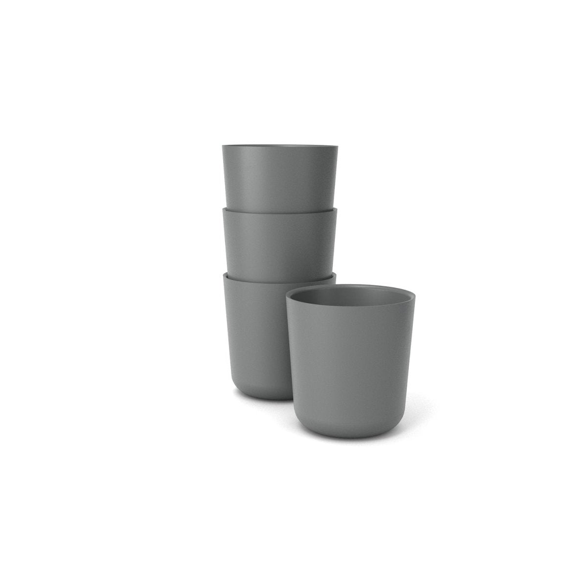 EKOBO Bamboo Medium Cup - 4 Piece Set - Smoke - lily & onyx