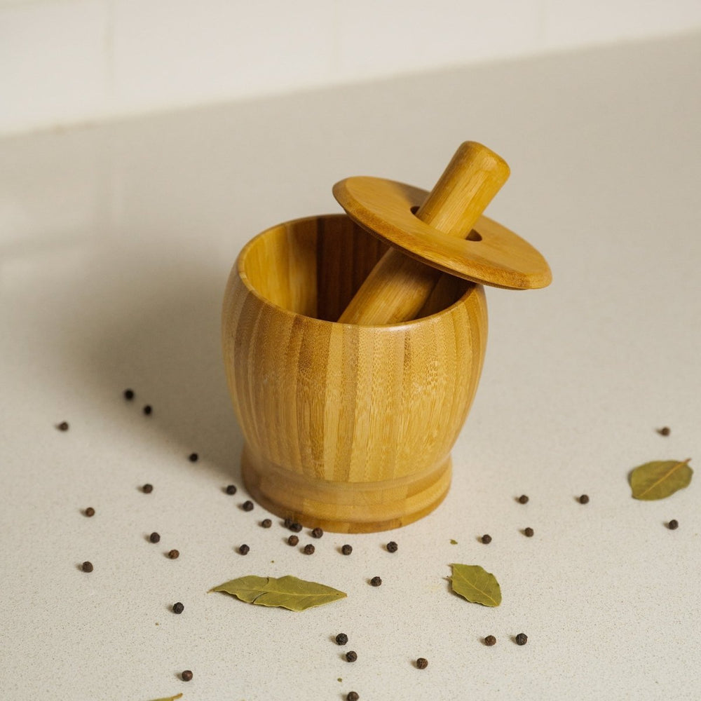 Bamboo Switch Bamboo Mortar & Pestle with Lid - lily & onyx