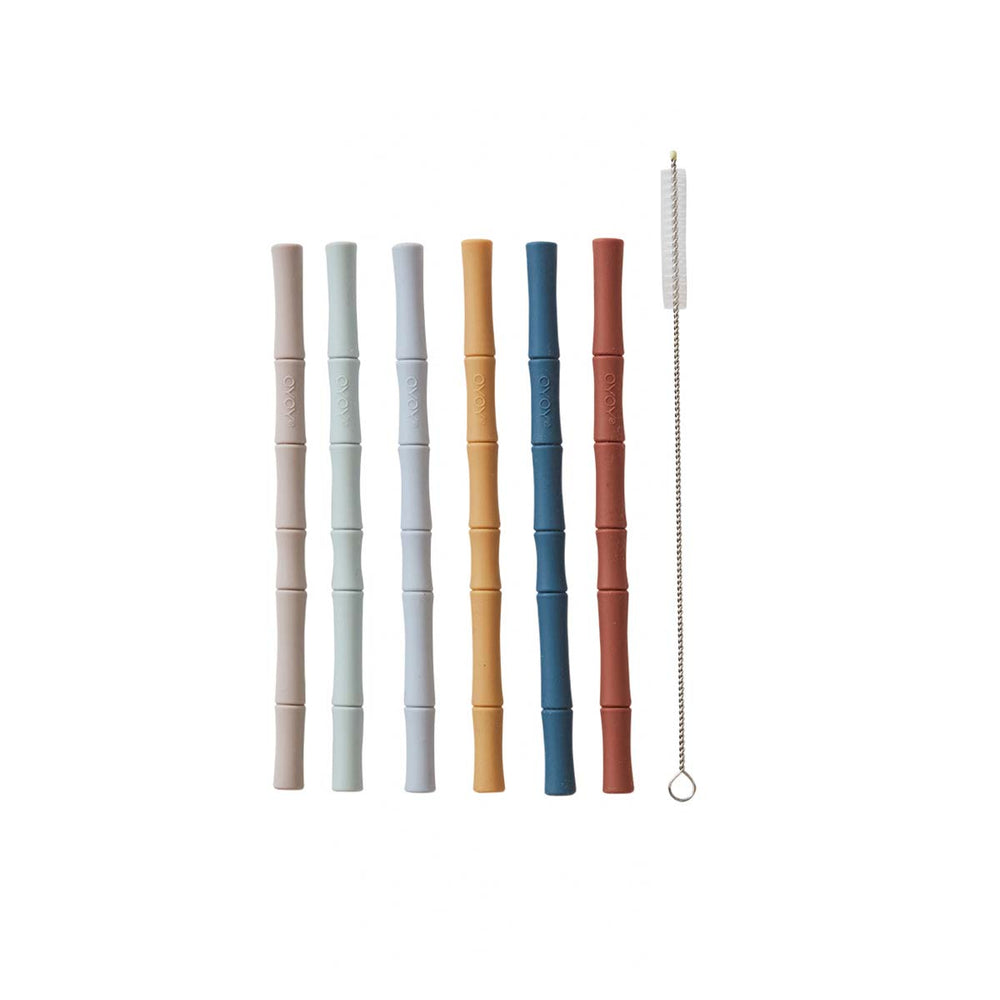 
                      
                        oyoy.us Bamboo Silicone Straw, Set of 6 - Caramel/Blue - lily & onyx
                      
                    