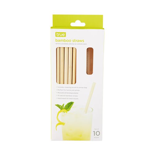 
                      
                        True Bamboo Straws with Cleaning Brush, Set of 10 - lily & onyx
                      
                    