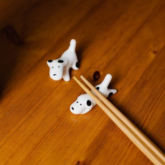 Bamboo Switch Dog Chopstick Rest | Set of 2