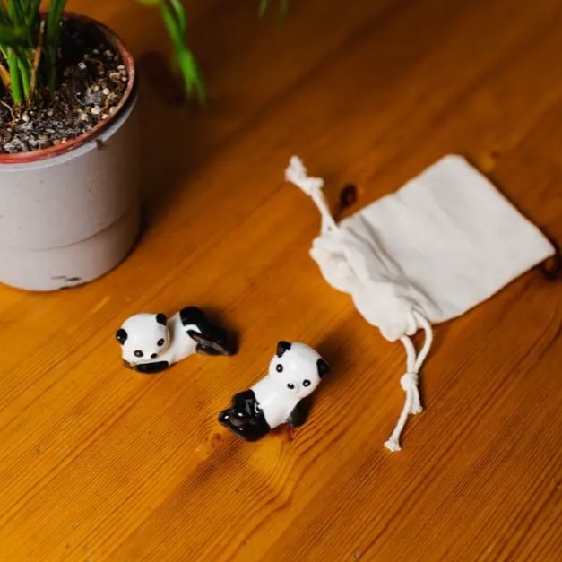 Bamboo Switch Panda Chopstick Rest | Set of 2