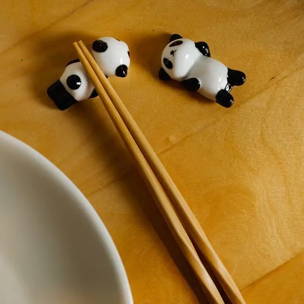 Bamboo Switch Panda Chopstick Rest | Set of 2