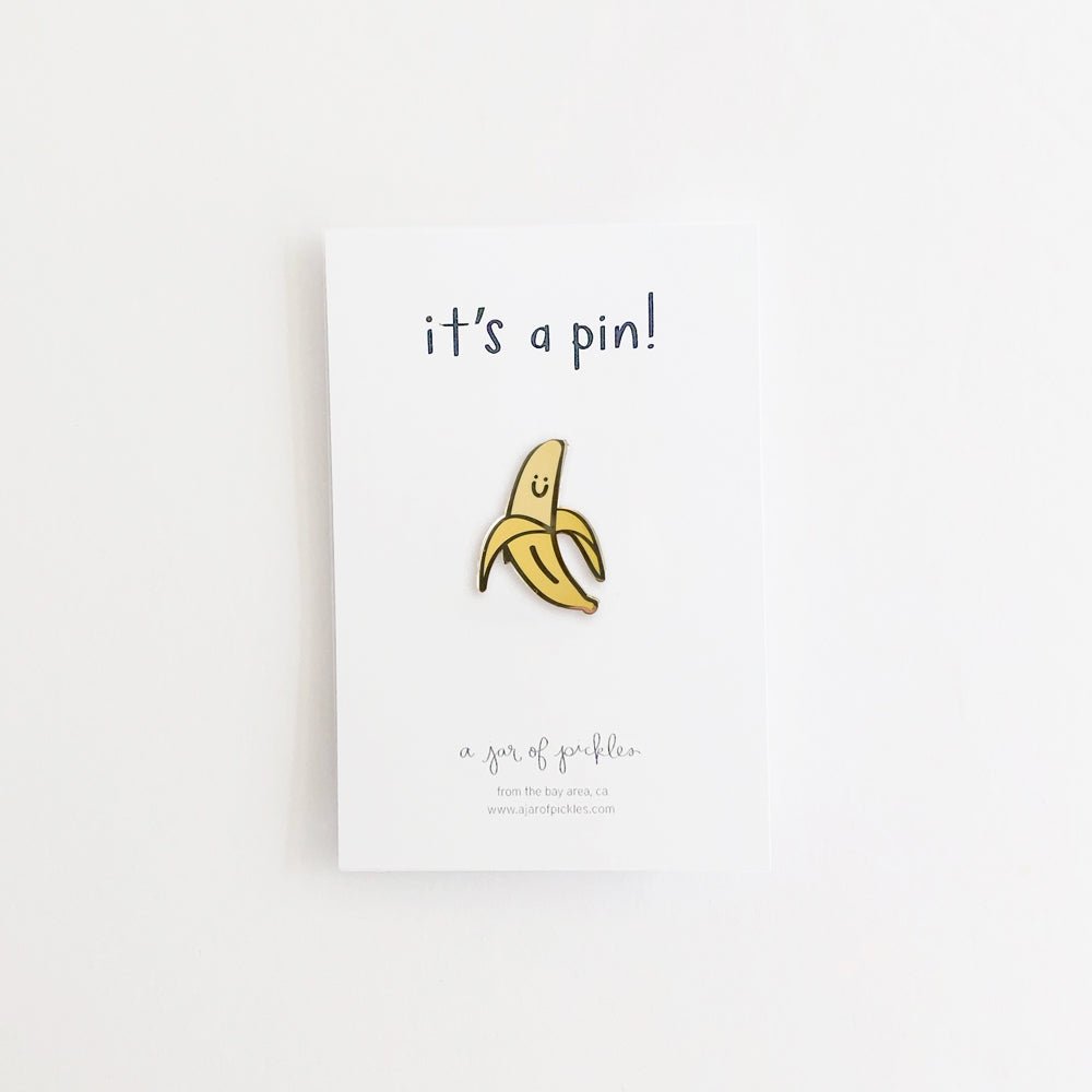 A Jar of Pickles Banana Fruit Pin - lily & onyx