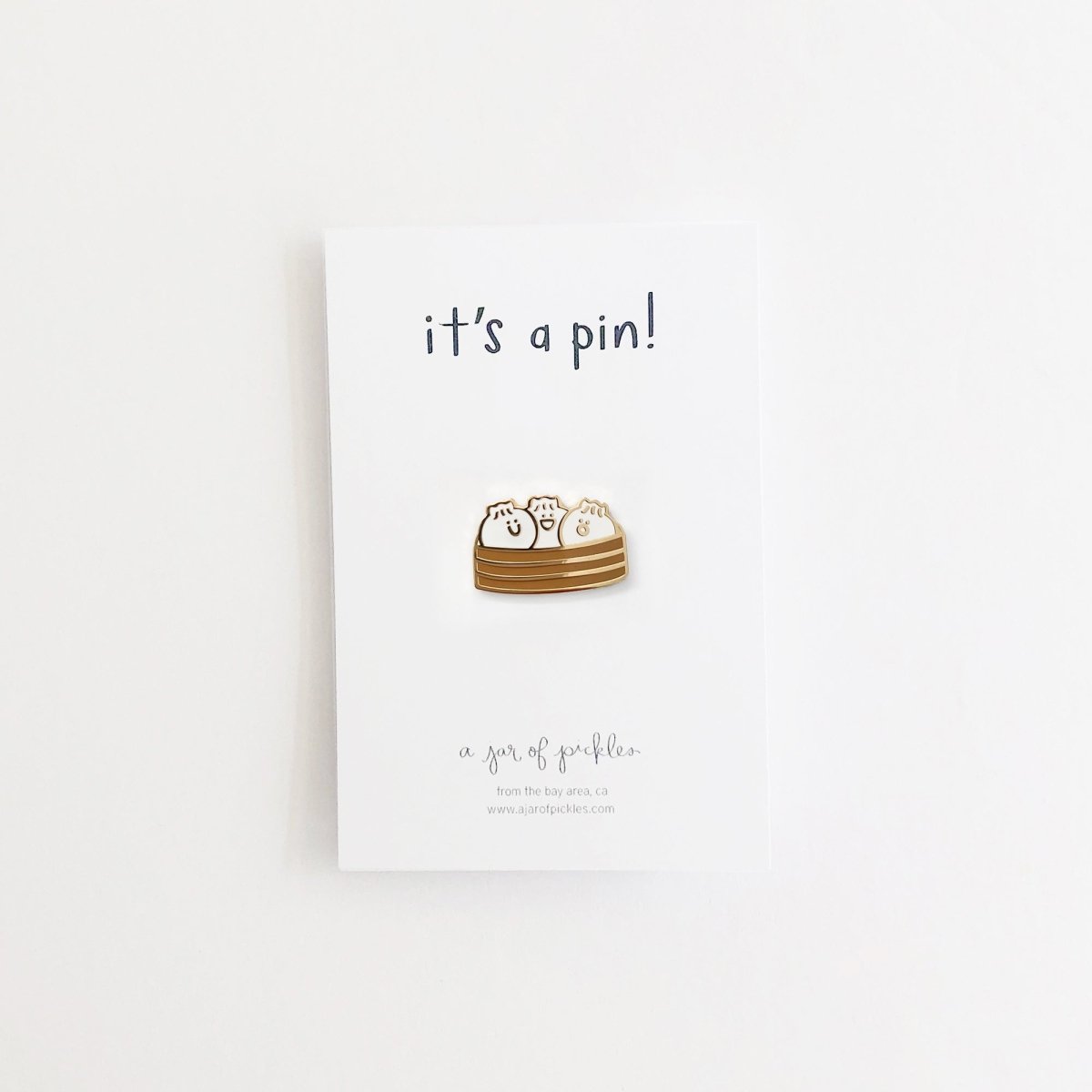 A Jar of Pickles Bao Basket Dumpling Pin - lily & onyx