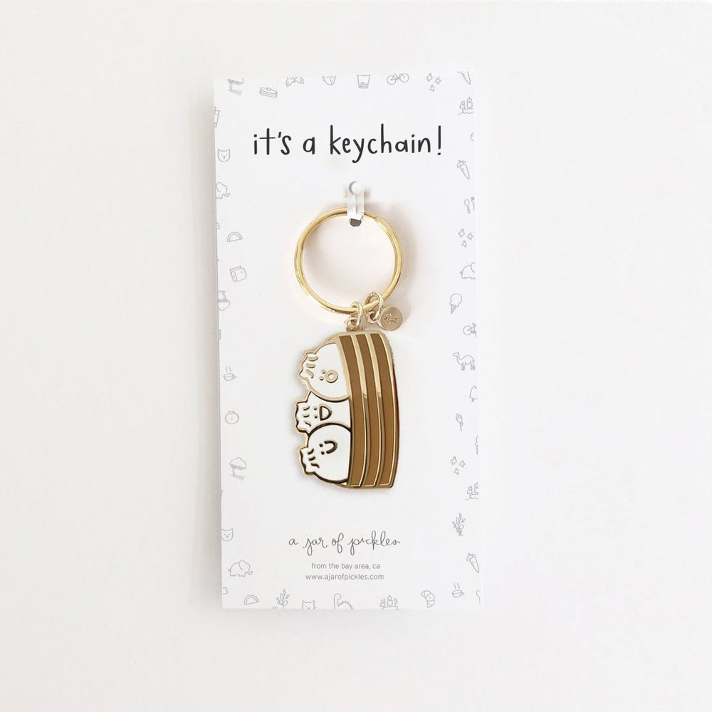 A Jar of Pickles Bao Dumpling Basket Keychain - lily & onyx