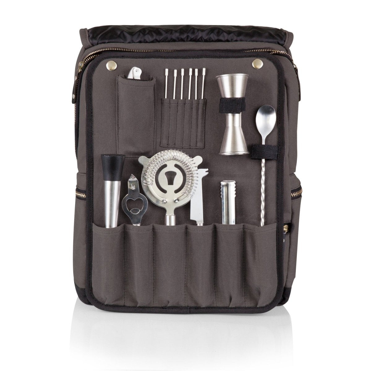 Picnic Time Family of Brands Bar - Backpack Portable Cocktail Set - lily & onyx