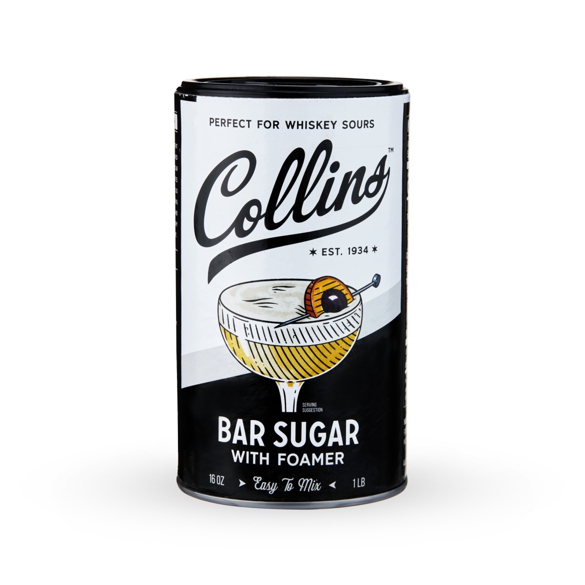 Collins Bar Sugar with Foamer, 16 oz - lily & onyx