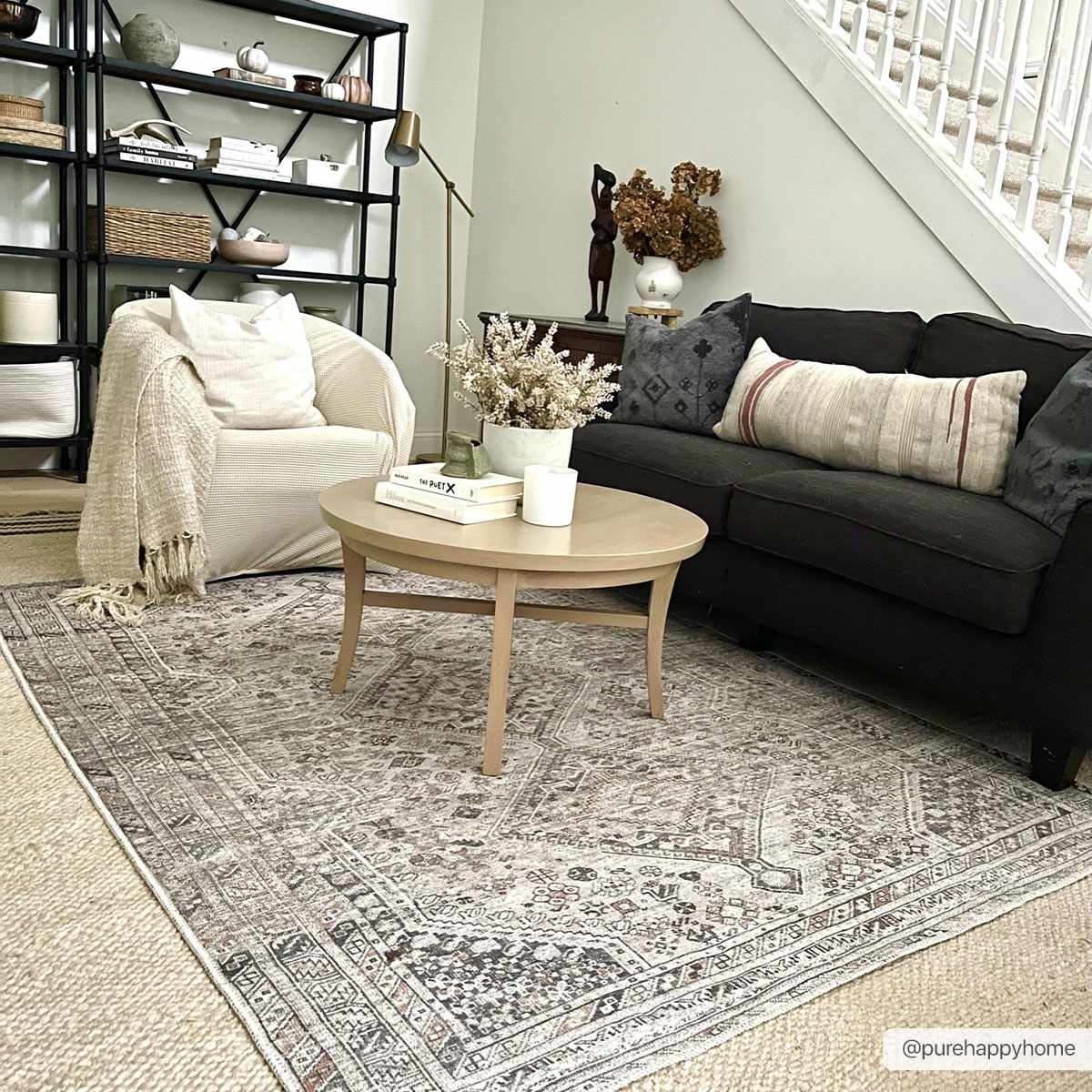 Hauteloom Barny Beige Washable Area Rug - lily & onyx