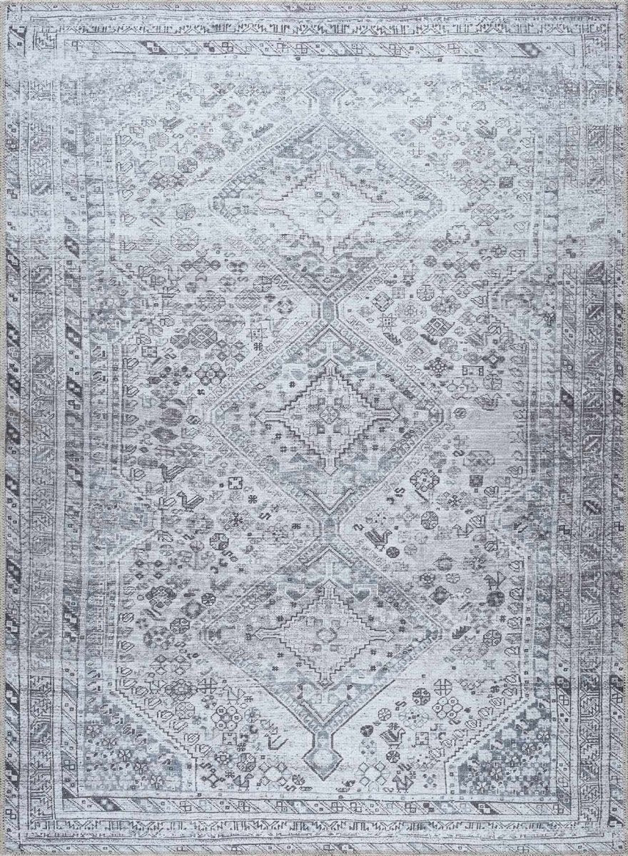 Hauteloom Barny Gray Washable Area Rug - lily & onyx