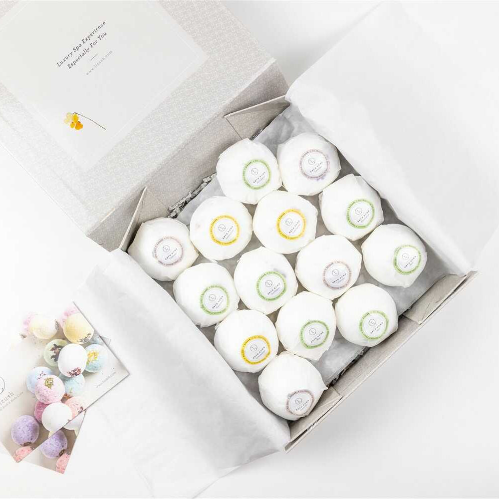 All Natural Bath Bombs Gift Set, Set of 14