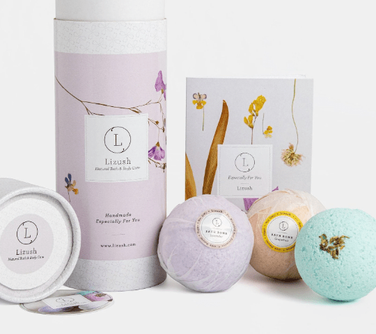 Lizush Bath Bombs Gift Set, Set of 3 - lily & onyx