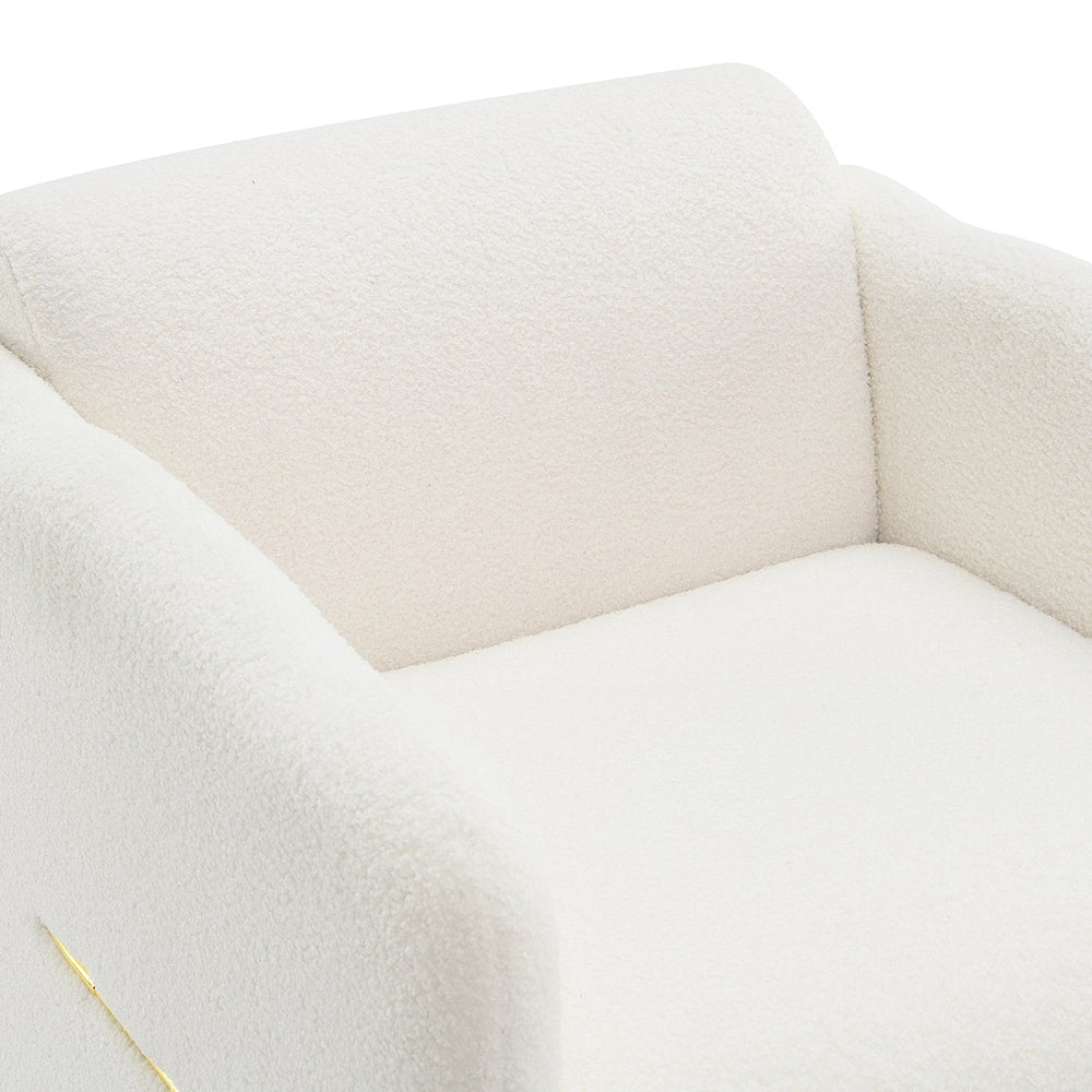 
                      
                        Modern Teddy Cloud Arm Chair, White
                      
                    