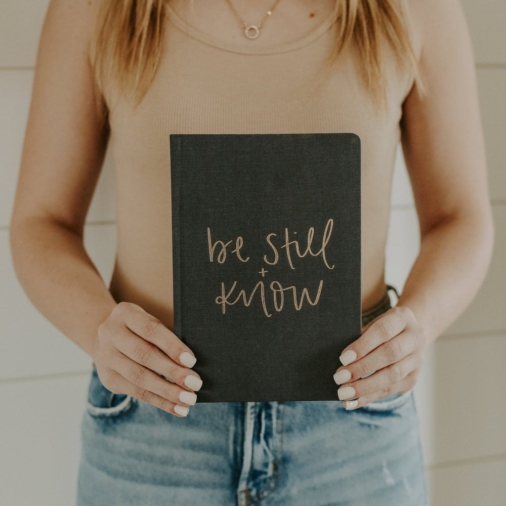 
                      
                        Sweet Water Decor Be Still and Know Fabric Journal
                      
                    