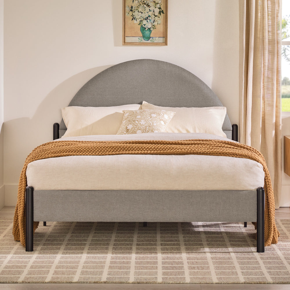 
                      
                        Gastonia Queen Metal and Upholstered Bed with Arched Headboard
                      
                    