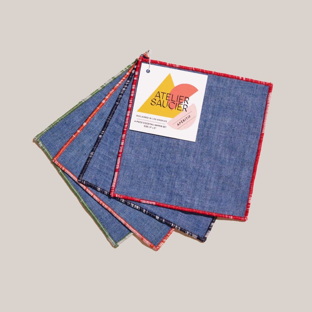 ATELIER SAUCIER Beach Ball Cocktail Napkins | Set of 4 - lily & onyx