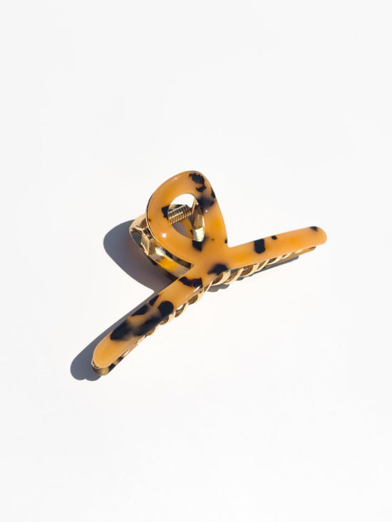 Denim & Daisy Beachy Loop Hair Claw Clip | Tortoise - lily & onyx