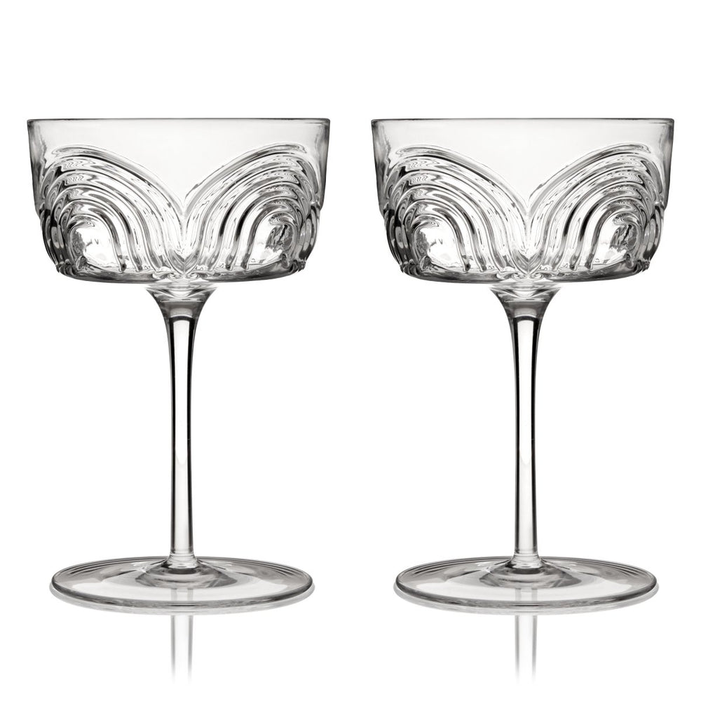 Viski Beau Crystal Cocktail Coupes - lily & onyx