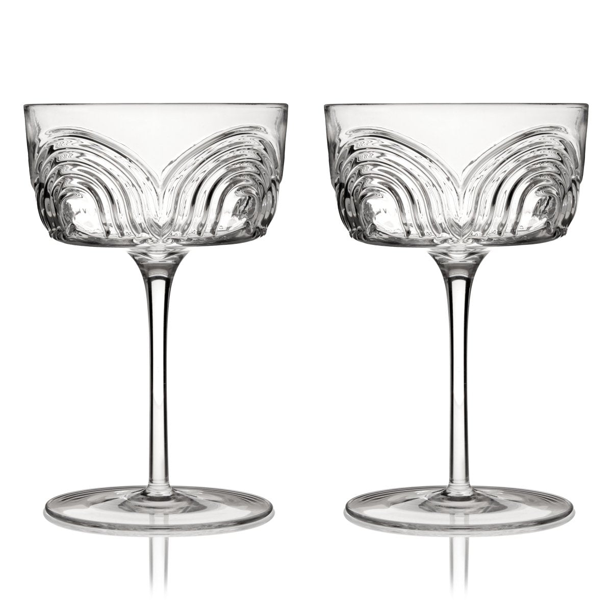 Viski Beau Crystal Cocktail Coupes - lily & onyx