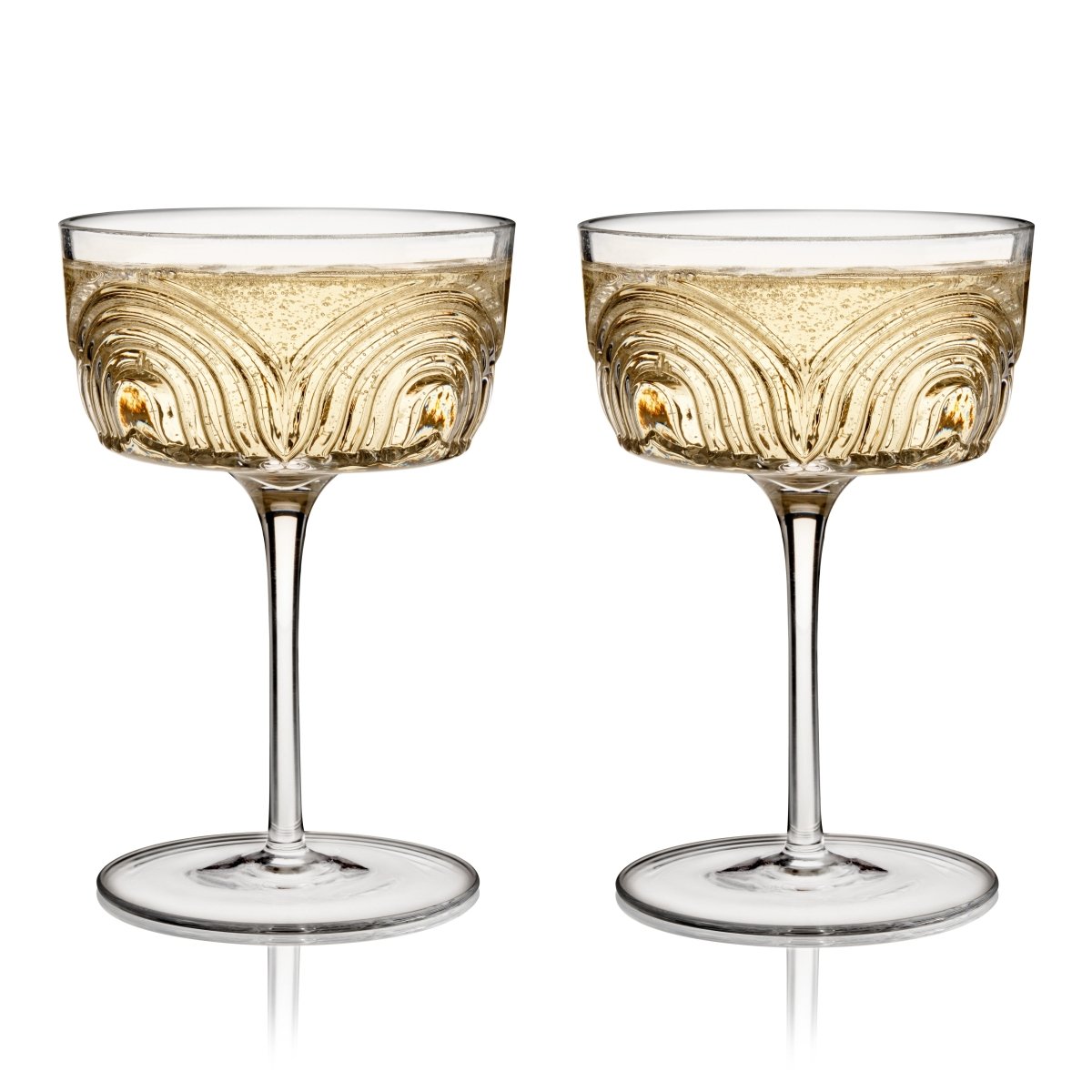 Viski Beau Crystal Cocktail Coupes - lily & onyx