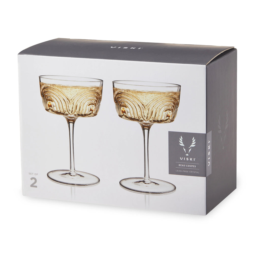 
                      
                        Viski Beau Crystal Cocktail Coupes, Set of 2 - lily & onyx
                      
                    