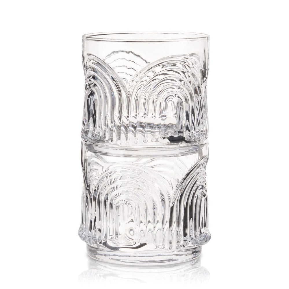 Viski Beau Crystal Lowball Tumblers, Set of 2 - lily & onyx