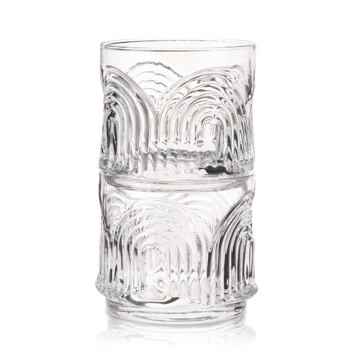 Viski Beau Crystal Lowball Tumblers, Set of 2 - lily & onyx