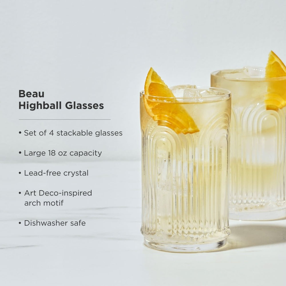 
                      
                        Viski Beau Highball Glasses - lily & onyx
                      
                    