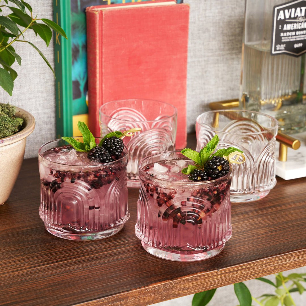 
                      
                        Deco Beau Crystal Lowball Tumblers, Set of 4
                      
                    