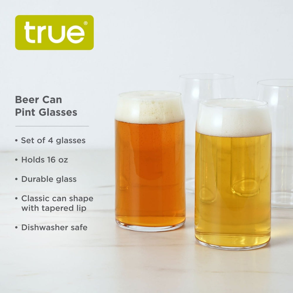 
                      
                        True Beer Can Pint Glass, Set of 4 - lily & onyx
                      
                    