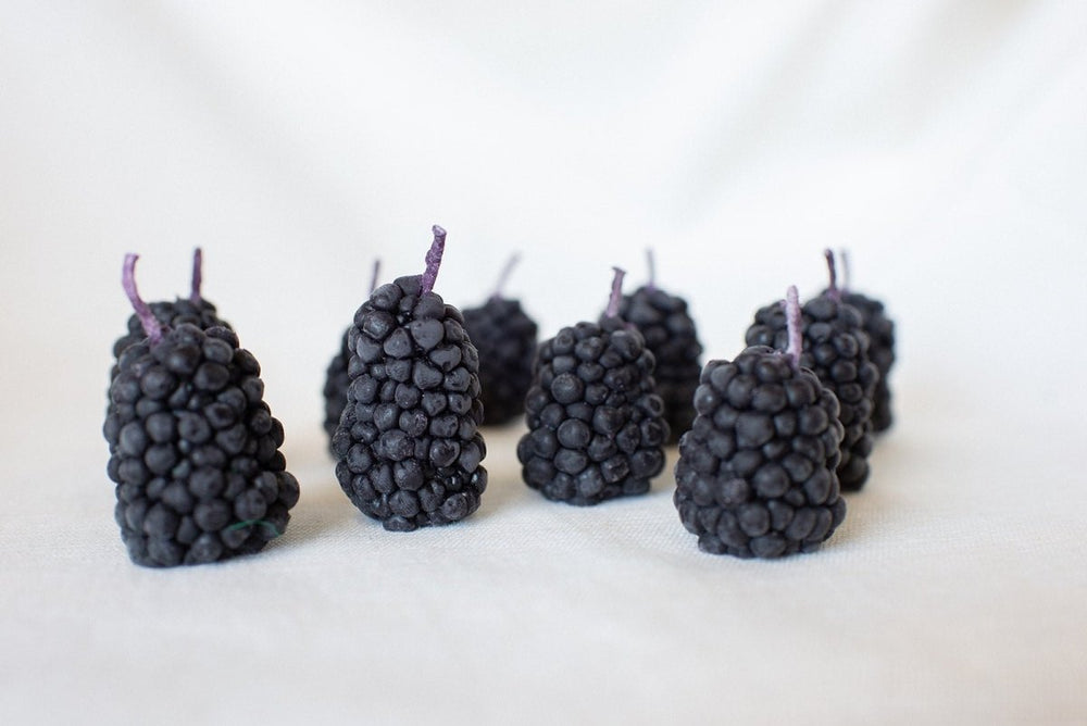 Happy Organics Beeswax Blackberry Birthday Candles - lily & onyx
