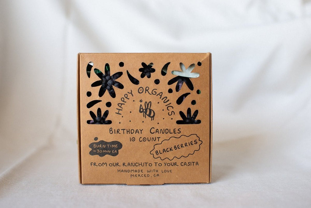 
                      
                        Happy Organics Beeswax Blackberry Birthday Candles - lily & onyx
                      
                    