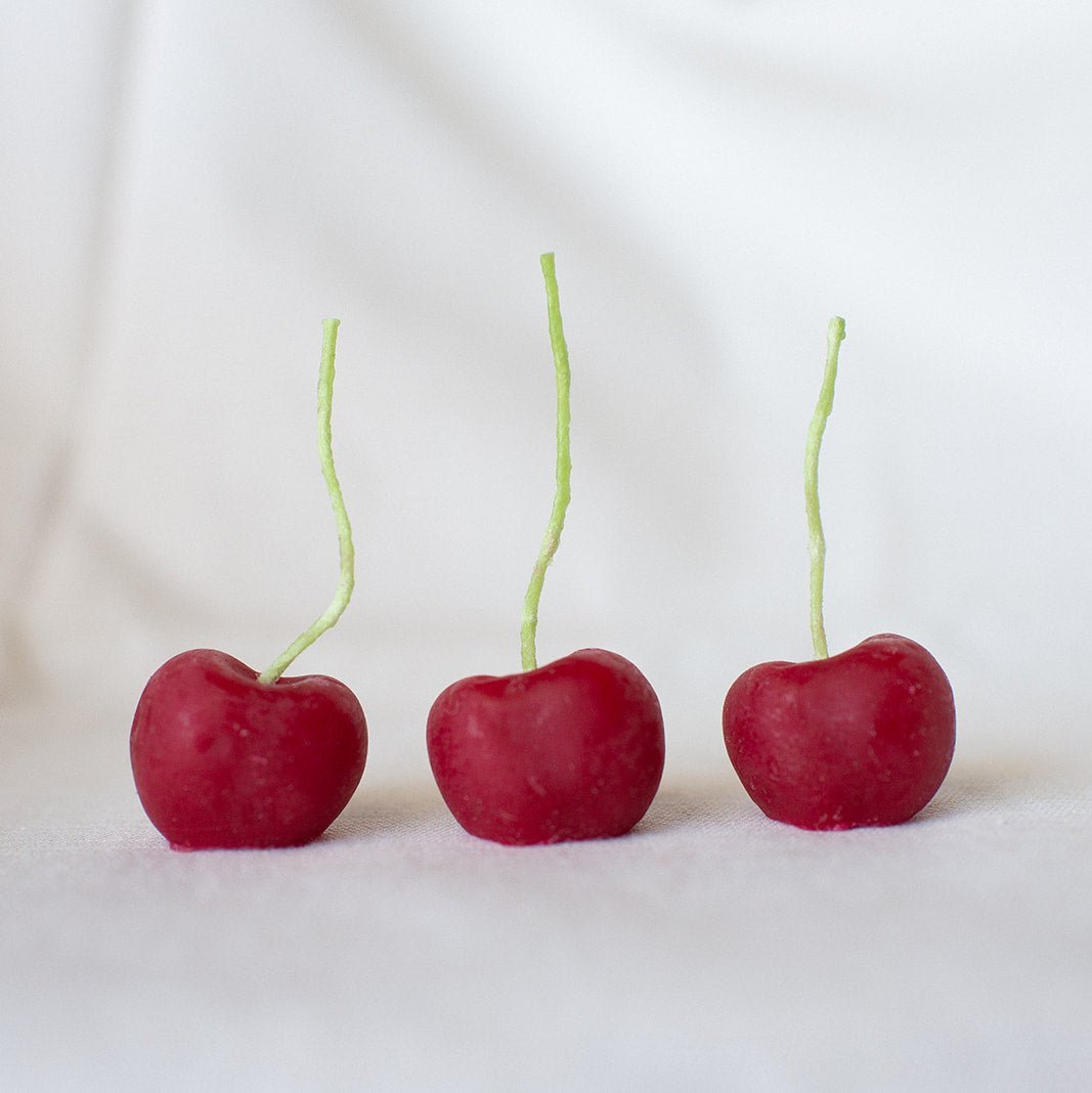 Happy Organics Beeswax Cherry Birthday Candles - lily & onyx