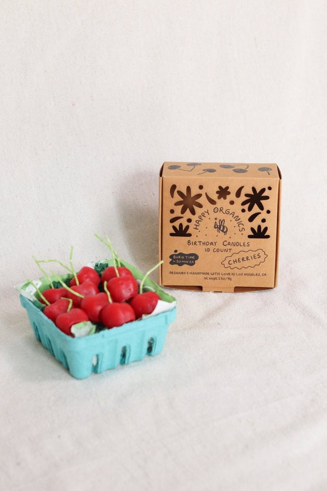 
                      
                        Happy Organics Beeswax Cherry Birthday Candles - lily & onyx
                      
                    