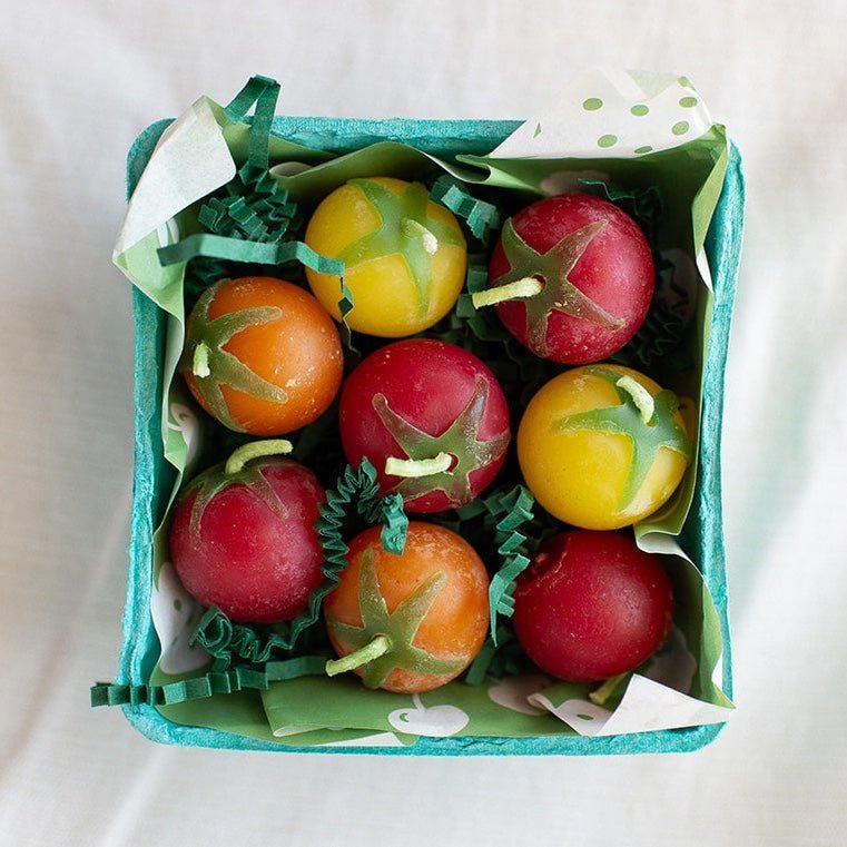 Happy Organics Beeswax Cherry Tomato Birthday Candles - 8 Pack - lily & onyx