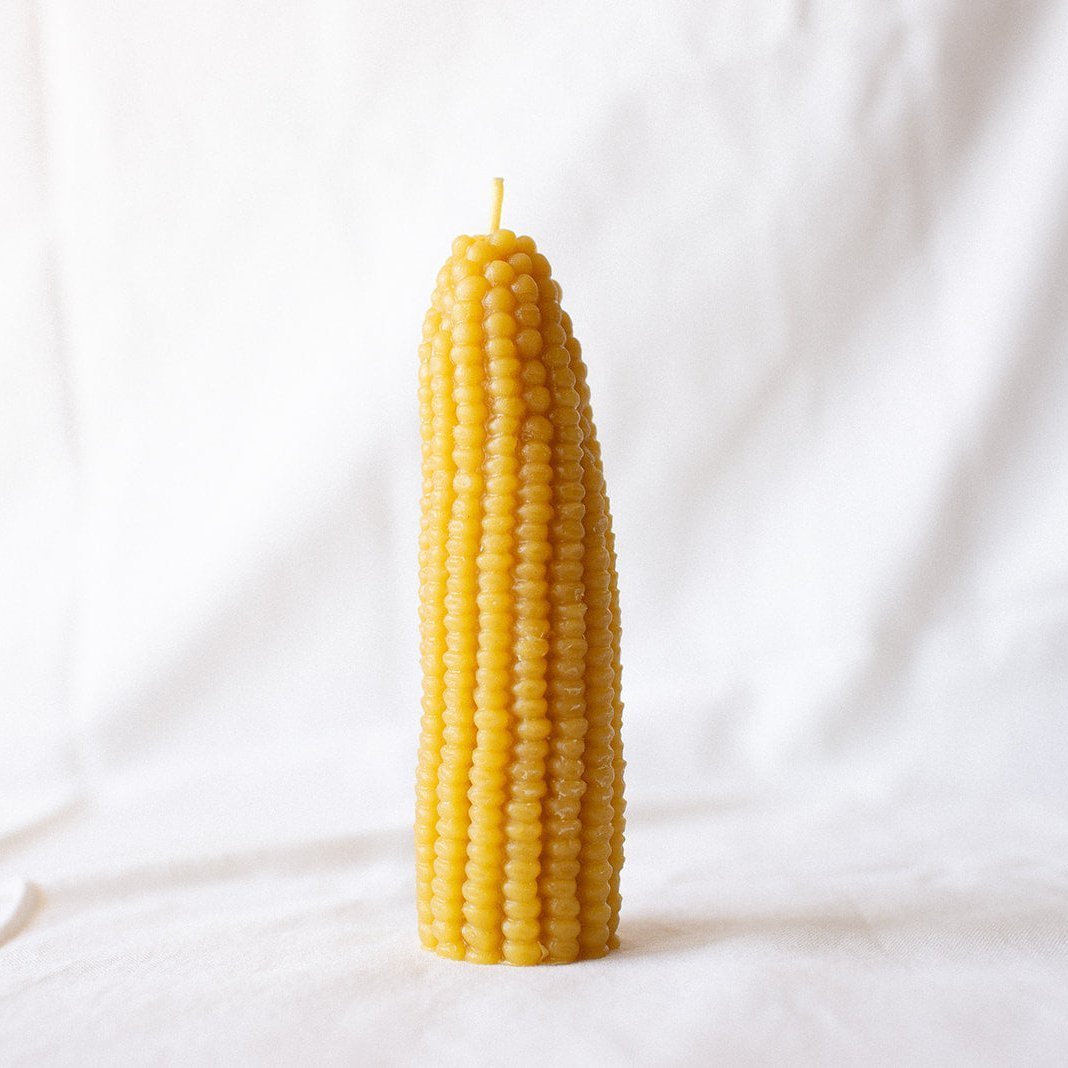 Happy Organics Beeswax Corn Candle - lily & onyx