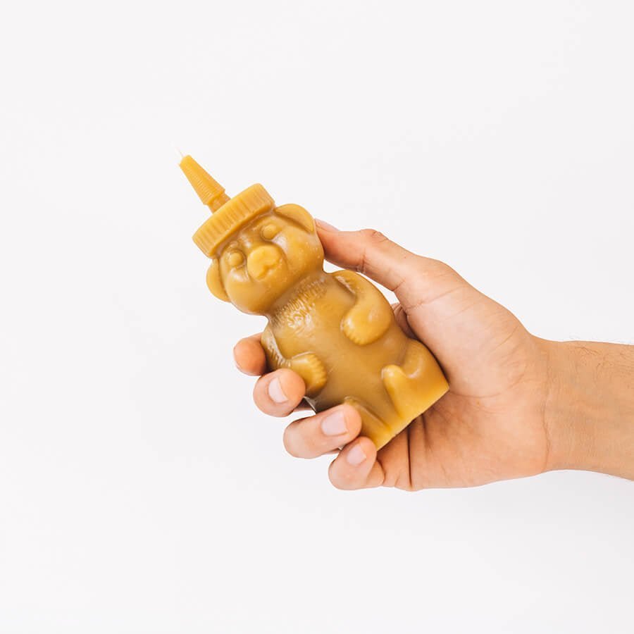 Happy Organics Beeswax Honey Bear Candle - lily & onyx