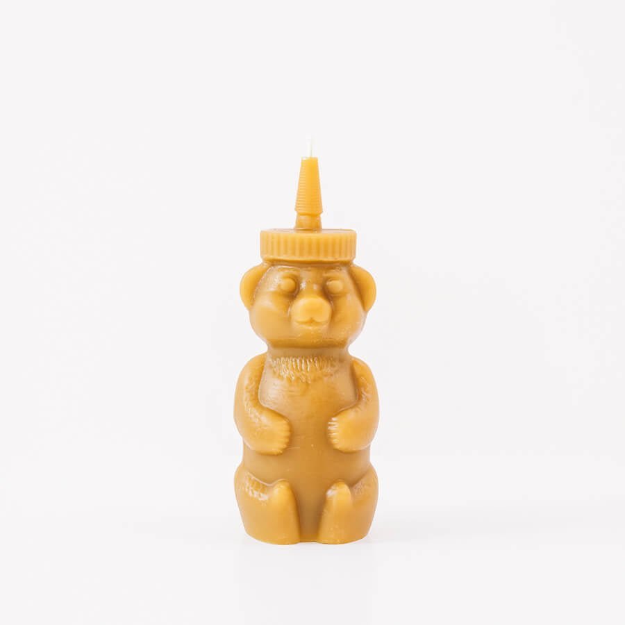 Happy Organics Beeswax Honey Bear Candle - lily & onyx