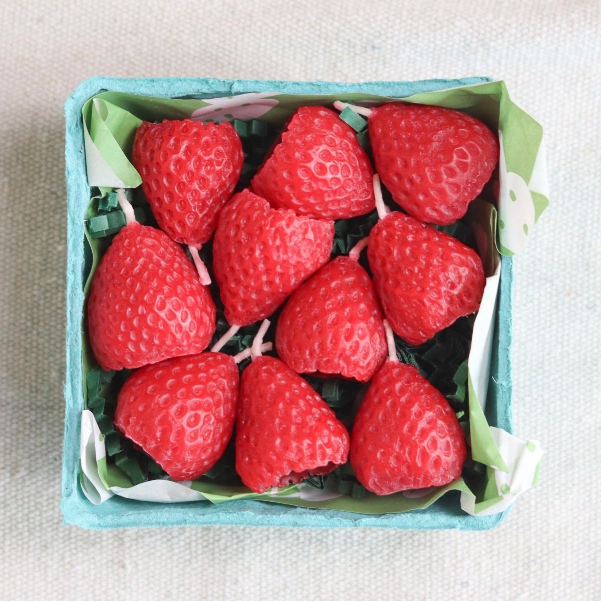Happy Organics Beeswax Strawberry Birthday Candles - lily & onyx