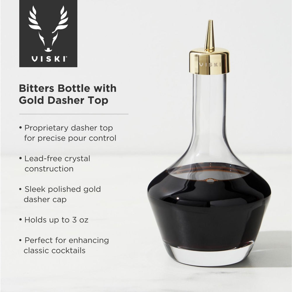 
                      
                        Viski Belmont Bitters Bottle with Dasher Top in Gold - lily & onyx
                      
                    