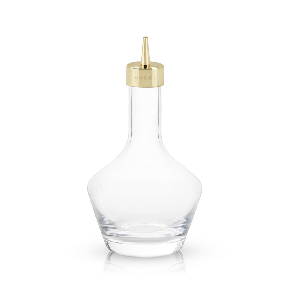 Viski Belmont Bitters Bottle with Dasher Top in Gold - lily & onyx