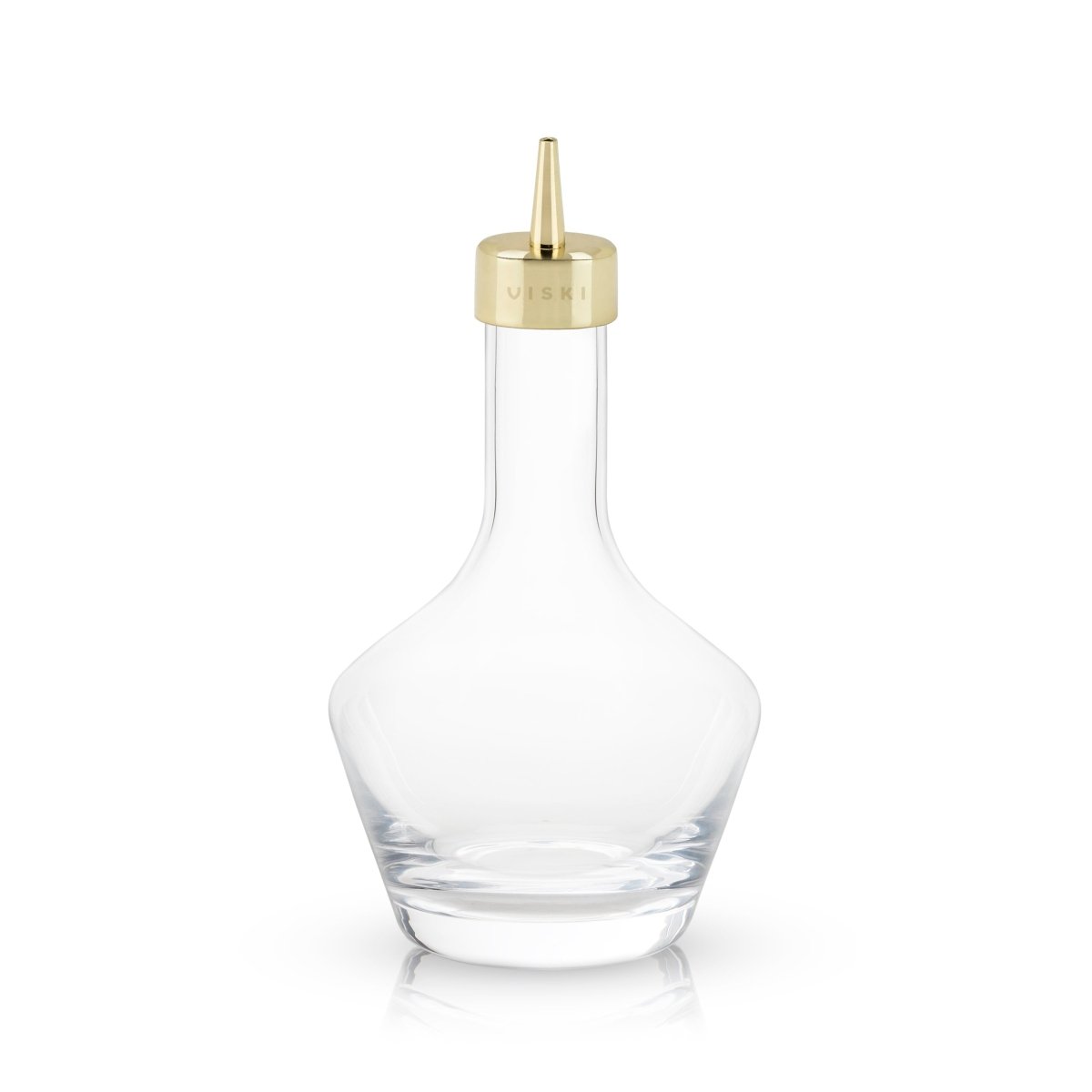 Viski Belmont Bitters Bottle with Dasher Top in Gold - lily & onyx
