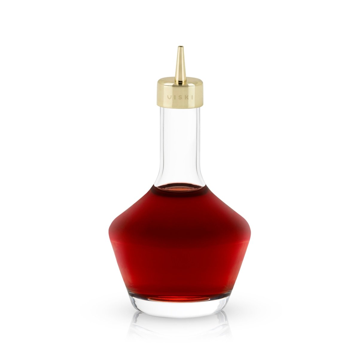 Viski Belmont Bitters Bottle with Dasher Top in Gold - lily & onyx