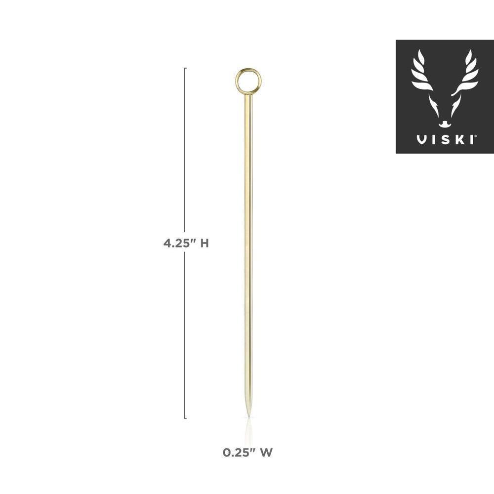 
                      
                        Viski Belmont Cocktail Picks in Gold, Set of 6 - lily & onyx
                      
                    