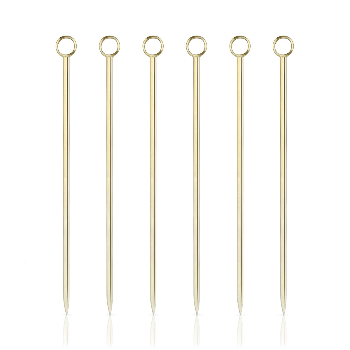 Viski Belmont Cocktail Picks in Gold, Set of 6 - lily & onyx