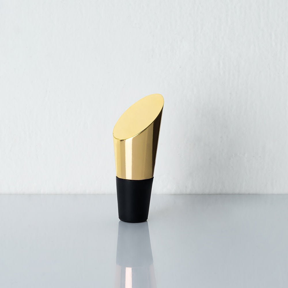 Viski Belmont Heavyweight Bottle Stopper, Gold - lily & onyx