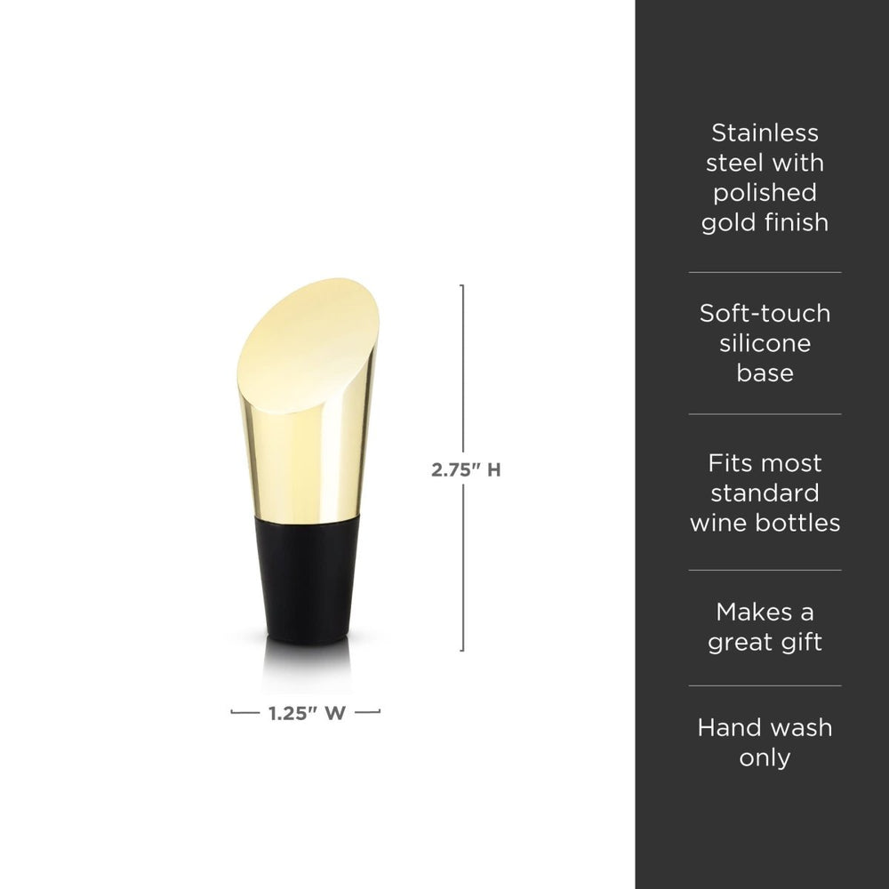 
                      
                        Viski Belmont Heavyweight Bottle Stopper, Gold - lily & onyx
                      
                    